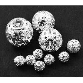 Iron Filigree Beads, 6~16x6~16mm, Hole: 1~6mm