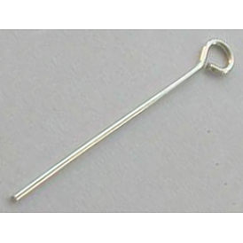 925 épingle à oeil en argent sterling, 20x0.6mm