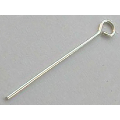 925 épingle à oeil en argent sterling, 20x0.6mm