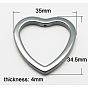Non-magnetic Synthetic Hematite  Pendant, Heart, 34.5x35x4mm