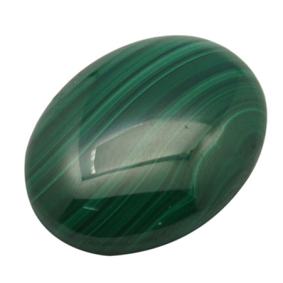 Gemstone Bead, Natural Malachite, Grade A, Oval