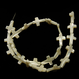 Natural Sea Shell Beads Strands, Cross