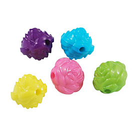 Opaque Acrylic Beads, Flower, 13x13x13mm, Hole: 2mm, about 520pcs/500g