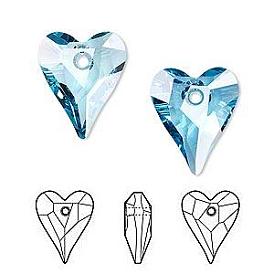 Austrian Crystal Pendants, Heart, 6240, 17x14mm