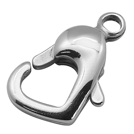 304 Stainless Steel Lobster Claw Clasps, 8.5x15mm, Hole: 1.5mm