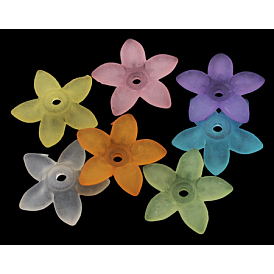Frosted Acrylic Flower Beads