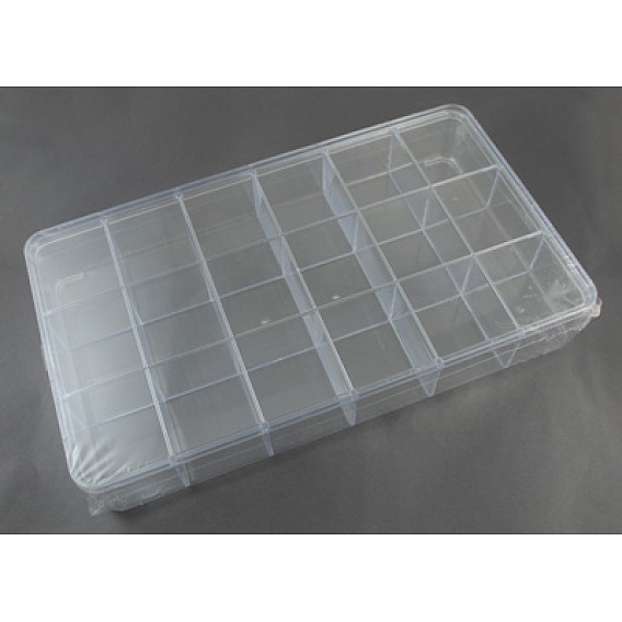 Пластиковые бисера контейнеры, коробка, 290x165x47 мм