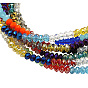 Glass Beads, Faceted, Rondelle, AB Color, 4x3mm, Hole: 1mm