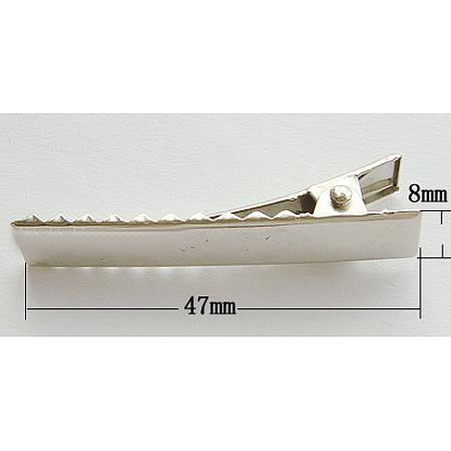Железные плоские заколки-пеликаны, поделок аксессуары для волос делает, 47x8 мм