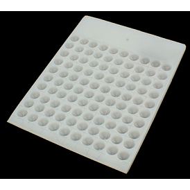 Tableros de contador de cuentas de plástico, para contar 10 mm 100 perlas, 115x150x8 mm, tamaño del grano: 10 mm
