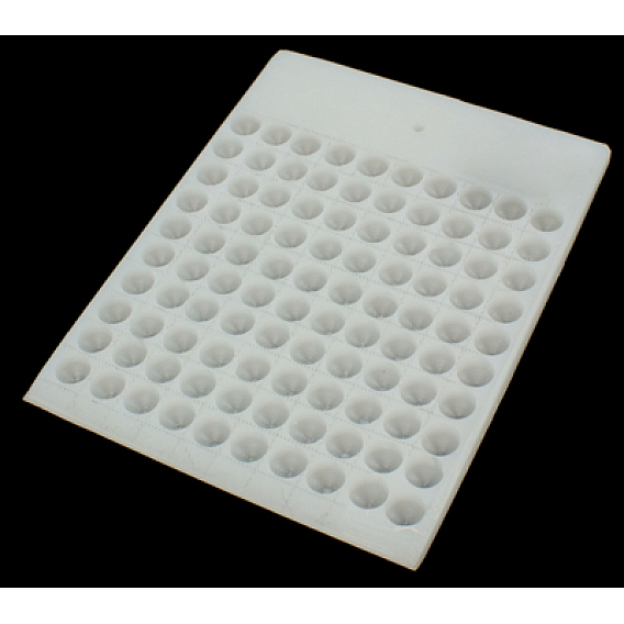 Plastic Bead Counter Boards, for Counting 10mm 100 Beads, 115x150x8mm, Bead Size: 10mm