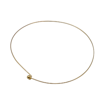 Brass Necklace Making, Rigid Necklaces, Inner Diameter: 145mm, Wire: 1.3mm