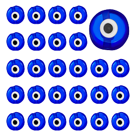 150 бусины лэмпворк ручной работы от сглаза, плоско-круглые