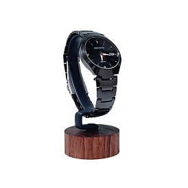 C Shape Wrist Watch Holder, Wooden Base Storage Jewelry Bracelet Display Rack