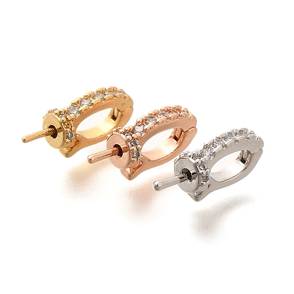 Стойка покрытие латунь микропаве кубический цирконий штифты скобы, долговечный, без свинца и без кадмия