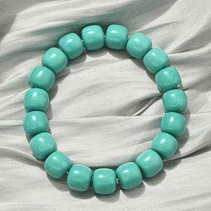 Синтетические бирюзовые бусы стрейч браслеты, рондель