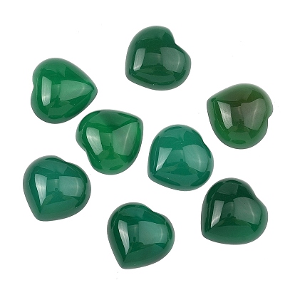 Агатовые кабошоны из натурального зеленого оникса, окрашенная и подогревом, сердце