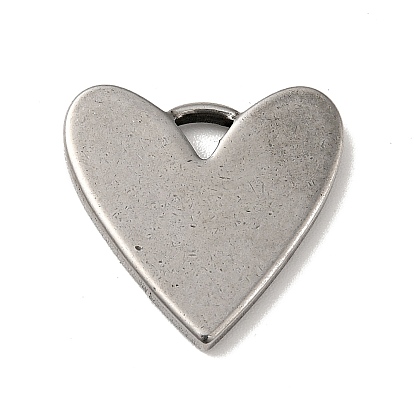 304 Stainless Steel Pendants, Heart Charms