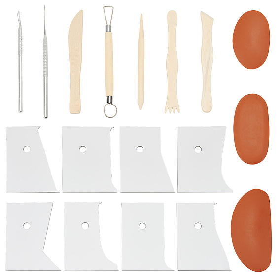 Наборы инструментов для глины, включая акриловые скребки, для поделок из глины, глиняный нож, овальные силиконовые формы своими руками, инструмент скульптуры из полимерной глины, игла из нержавеющей стали