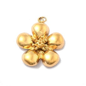 304 подвески из нержавеющей стали, цветочный шарм, с целью перехода в кольце