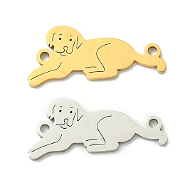 201 Stainless Steel Connector Charms, Laser Cut, Dog Link