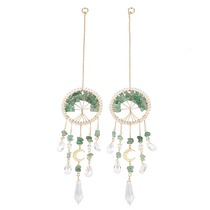 Проволочная оплетка из натурального драгоценного камня дерево жизни подвесные призматические украшения для окон, стеклянный конус каплевидной формы ловец солнца для украшения дома, сада, офиса