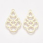 Brass Pendants, Nickel Free, Real 18K Gold Plated,