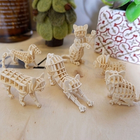 Наборы игрушек для животных из дерева своими руками для мальчиков и девочек, 3d модель головоломки для детей, детские игрушки