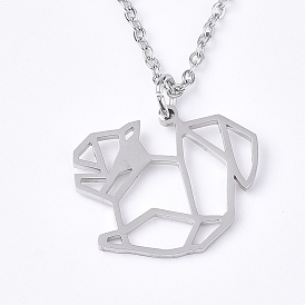 201 подвесные из нержавеющей стали ожерелья, с кабельными цепями, белка