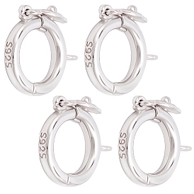 4 шт. 925 застежки-крутилки из стерлингового серебра, кольцо, с 1 листовой двусторонней замшевой тканью для полировки серебра