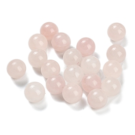 Природного розового кварца бусы, круглые, половине просверлил