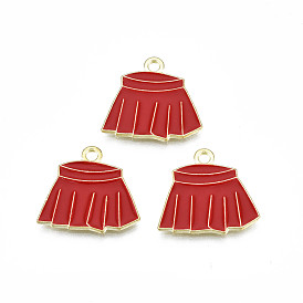 Alloy Enamel Pendants, Cadmium Free & Lead Free, Skirt