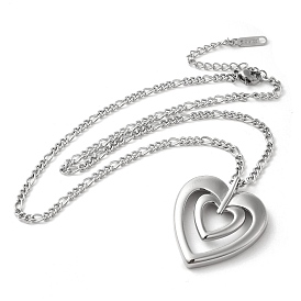 304 Stainless Steel Necklaces for Women, Heart