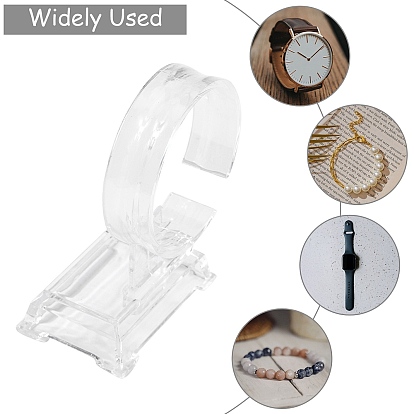 Plastic Bracelet Displays, C Type Single Watch/Bracelet Display Stand, 94x60x40mm
