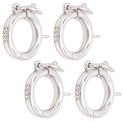 4 шт. 925 застежки-крутилки из стерлингового серебра, кольцо, с 1 листовой двусторонней замшевой тканью для полировки серебра