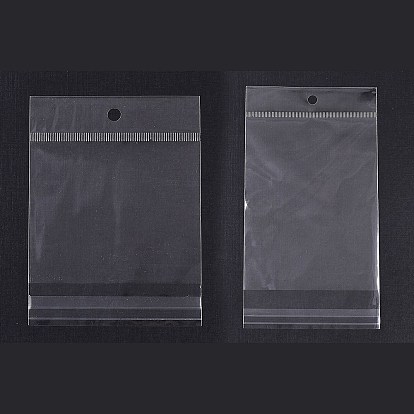 Прямоугольник ОПП целлофановые мешки, самозапечатывающиеся пакеты с отверстием для подвешивания
