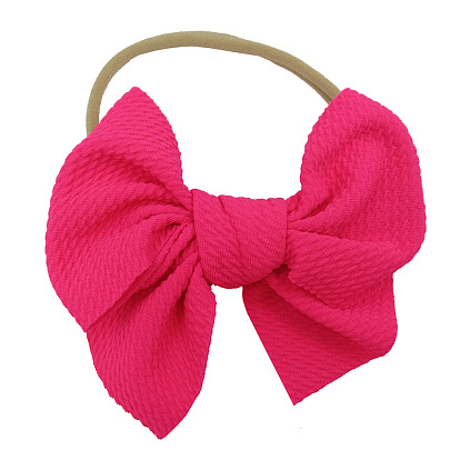Nylon Elastic Baby Headbands for Girls, Hair Accessories, Bowknot