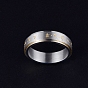Om Mani Padme Hum Titanium Steel Rotatable Finger Ring, Fidget Spinner Ring for Calming Worry Meditation