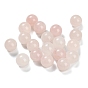 Природного розового кварца бусы, круглые, половине просверлил