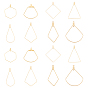 304 pendentifs en fil d'acier inoxydable, conclusions de boucle d'oreille, formes mixtes
