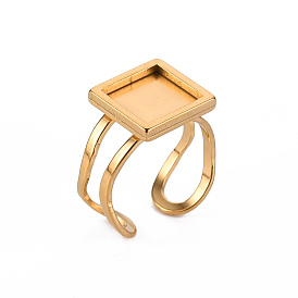 304 anneau de manchette en acier inoxydable, paramètres de bague de pad carré, Coupe au laser