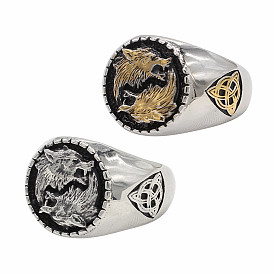 Узор волка 304 перстни из нержавеющей стали для мужчин