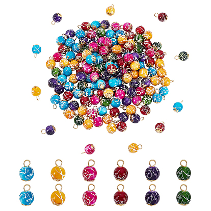 200шт. непрозрачные акриловые подвески для волочильного станка, круглые, с 304 петлями из нержавеющей стали