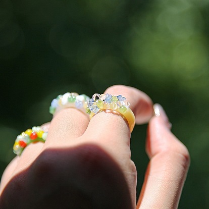 Handmade lampwork Fingerringe, Runde