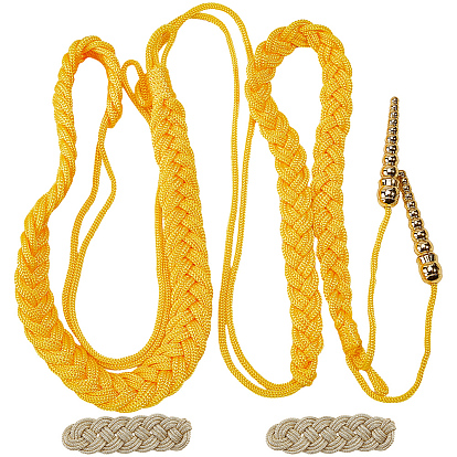 1Шнурок для страховочного ремешка из полиэстера, с пластиковыми конусными подвесками, с 2шт. волоконными кнопками