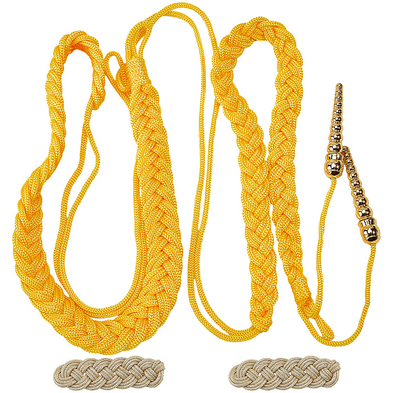 1Шнурок для страховочного ремешка из полиэстера, с пластиковыми конусными подвесками, с 2шт. волоконными кнопками