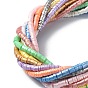 10 Strands 10 Colors Eco-Friendly Handmade Polymer Clay Beads Strands, for DIY Jewelry Crafts Supplies, Disc/Flat Round