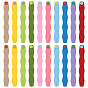 20pcs 20 styles ensemble de bracelets en cordon de tissu