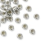 SHEGRACE Rondelle Brass Beads, with Rubber Inside, Slider Beads, Rondelle, Cadmium Free & Nickel Free & Lead Free