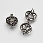 Filigree Heart Brass Locket Pendants, Cage Pendants